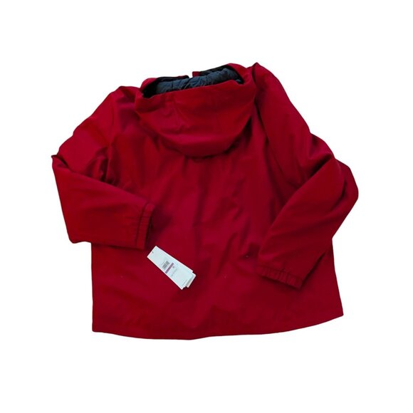NEW Calvin Klein Hooded Red Soft Shell Winter Jacket Mens XXL Water-Resistant W - Picture 3 of 13